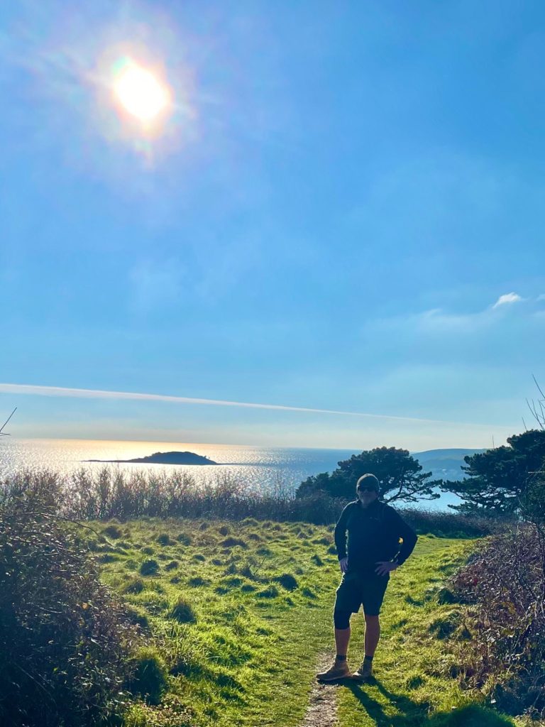 Looe island view beyond